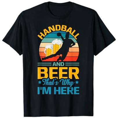 Handball And Beer Funny Handball Gloves T-Shirt