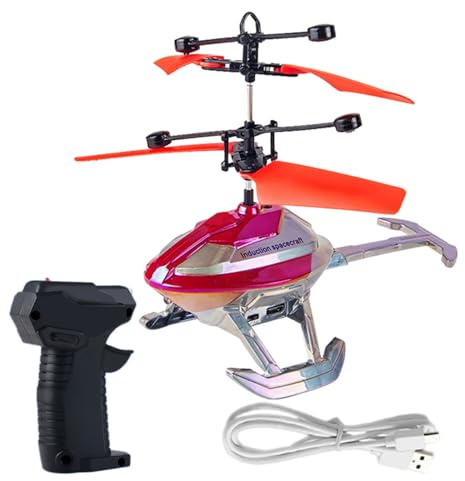 RC Aircraft for Children – Radio Controlled Airplane with Gesture Control and LED Light, Outdoor Aircraft Toy for Boys Fun Garden Living Room