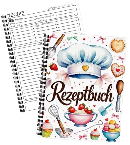 Livre de recettes – Livre de recettes familial, organiseur de régime alimentaire pour repas végétariens, desserts, pâtisserie, salade, dîner, cuisine, maison, bureau, camping