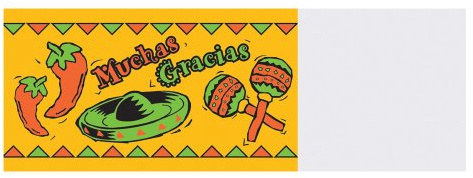 Hoffmaster 883121 Mexican Fiesta Adhesive Napkin Band, 4-1/4 Length x 1-1/2 Width, Chipboard Box (Case of 4000)