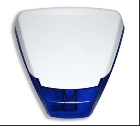 Live External Bell Box for Wired Intruder Burglar Alarm System - Delta Shape - Twin Flashing LED, Strobe, Anti-Tamper, Back Up Battery. IP65 Rated