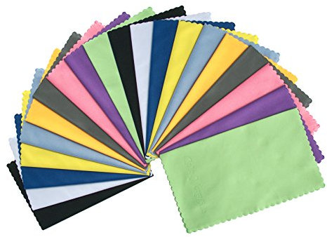 ColorYourLife 20-Pack Microfiber Cleaning Cloths for Apple iPhone ,Smart phones, Ipad, Tablets, Lenses, LCD Monitor, TV, Camera, Glasses, Optics Etc