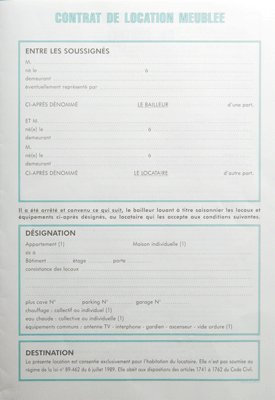 Exacompta-feuille Pour Contrat De Location Meuble [Fournitures de bureau]