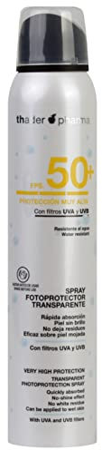 Thader Th Pharma Fotoprotector Corporal en Spray Ligero Transparente, F.P.S 50+ 250 ml