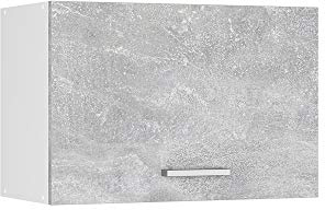 Vicco Pensile da cucina R-Line, Calcestruzzo, 60 cm Piatto, per la libera combinazione all'interno di sistemi cucina modulari
