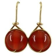 Ohrringe NOBLE Edelstein vergoldet (Karneol)