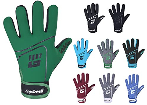 Grip Active GAA Gloves - Premium Gaelic Football Gloves – Made with 2.5mm Latex for Best Grip-Great Ball Control - Special Embossed Neoprene Cuff for Comfort