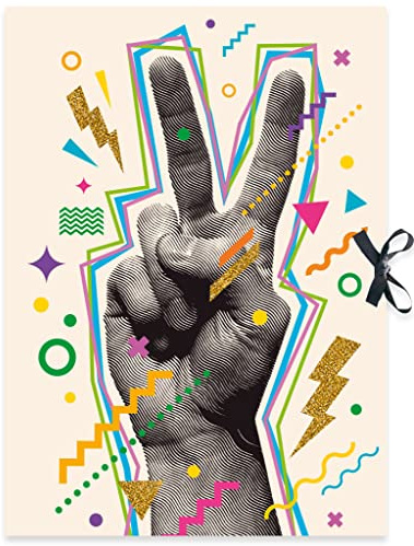 RNKVERLAG 45364 Pop Art - Carpeta de dibujo (44 x 62 cm, DIN A2, con cierre negro, 1 unidad)