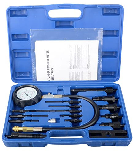 DAYUAN Kompressionsprüfer Set für Dieselmotoren 70 bar Druckmanometer Kompressionstester