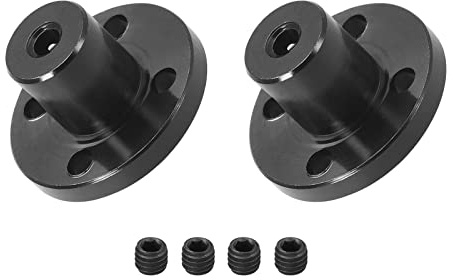 DMiotech 2 Paquet 3mm Intérieur Diamètre H13xD10 Bride Couplage Connecteur Rigide Guide Arbre Support Coupleur Arbre Accouplement avec Vis pour Bricolage RC Modèle Moteurs Noir