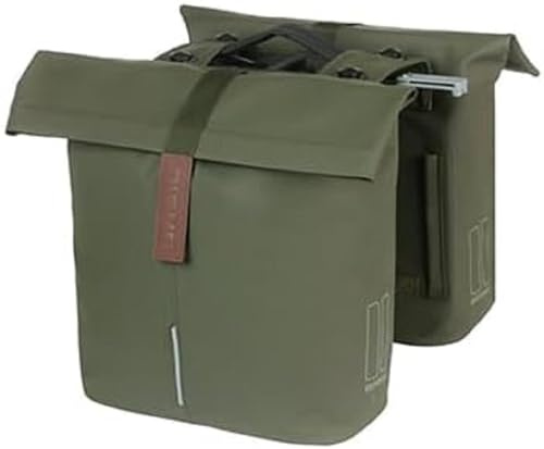Basil City Doppeltasche MIK – für Gepäckträger hinten – 28–32 Liter – Grün