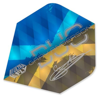 Unicorn Gary der Fliegende Schotte Anderson Dart-Flights, Gold & Blau, Plus