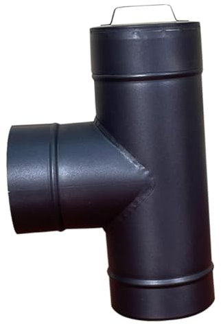 Oshhni Tubo de Estufa, Tubo de Chimenea de diámetro de 150mm, Tubo de portátil para Chimenea, Accesorios en T para Senderismo al Aire Libre, Estufa de