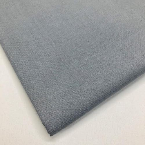 100% Cotton Plain Fabric – 60 Inch Wide 150cm Wide 150GSM Material – for Sewing, Quilting, Curtain Linings, Dressmaking, Pillowcases & Totes – 10 Colors (Grey, 10 Metre)
