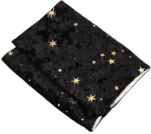 DIYEAH Black Velour Fabric Book Cover - Cloth Book Cover Book Sleeve Protector Book Dust Cover Scrapbook Cover Bronzing Velvet A5 Dust Jacket Books