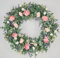 Avoeco Artificial Wreath for Front Door Decor- Year-Round Greenery, 20~21 Eucalyptus Spring & Summer Decorative Wreath with Flowers, Perfect for Farmhouse, Weddings & Seasonal Décor (B Rose)