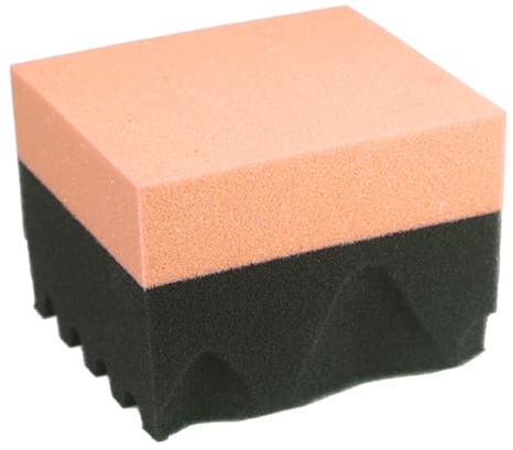 Esponja para Brillo De Neumáticos - Esponja De Limpieza para Coches,Mango Ergonómico Espuma Reutilizable Almohadilla para Cera Diseño Ondulado para Aplicación De Recubrimientos Pulido De Cristales Y