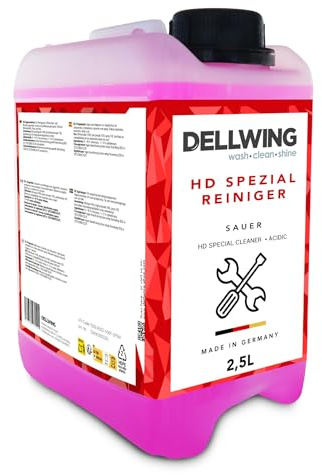 Nettoyant spécial Dellwing HD 2,5 l, concentré nettoyant acide pour l'aluminium et les métaux non ferreux, fabriqué en Allemagne