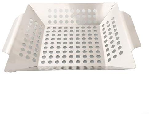 Cesta de parrilla de alto rendimiento para barbacoa Weber hecha de acero inoxidable resistente (24,5 cm)