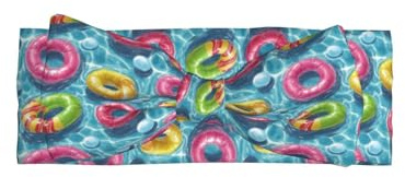 Nevjipu Diademas de bebé para niñas, 1 unidad, lazos coloridos con estampado de anillo de natación para niñas, diadema elástica suave para niños de 0 a 6 meses, lazos para recién nacidos, accesorios