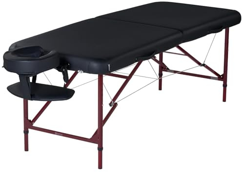 Master Massage Aluminium Zephyr Lightweight Portable Massage Table Package, 71cm Wdith, Height adjustble, Foldale, Ultra light, Black