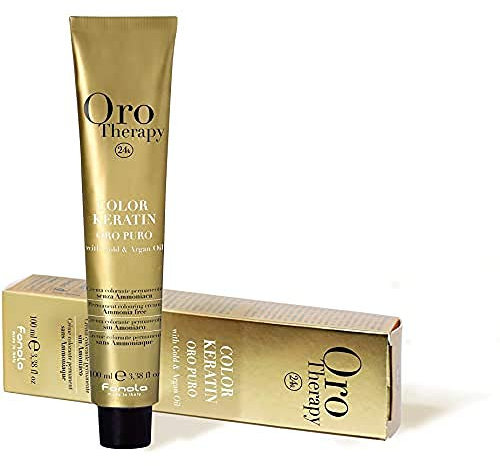 Fanola - Oro Therapy Color Keratin Puro, crema colorante permanente 100mL 9.3 Lichtblond Gold