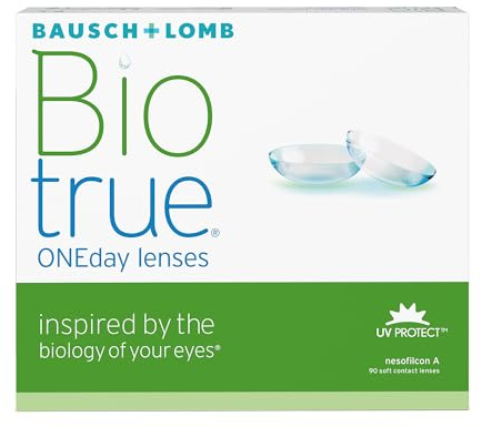 Bausch + Lomb Biotrue ONEday Tageslinsen, sphärische Kontaktlinsen, weich, 90 Stück/BC 8.6 mm/DIA 14.2 mm / +4.00 Dioptrien