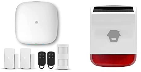 Chuango LTE-400 - Allarme domestico senza fili con sirena - Sistema di sicurezza domestica & SPS-260 Sirena solare wireless - Allarme antifurto con luce stroboscopica lampeggiante rossa