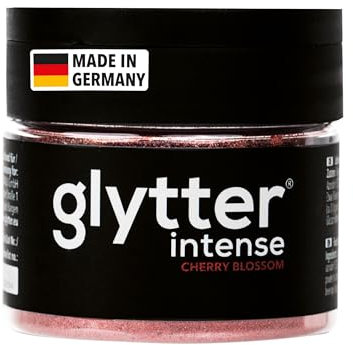 Glytter Glitzerpulver INTENSE für Getränke (cherry blossom) - essbarer Glitzer für Drinks & Flüssigkeiten, z.B. fürSekt, Cocktails - trinkbares & geschmacksneutrales Glitzerpulver MADE IN GERMANY