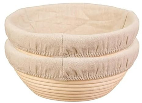 Poggapp 2 Pièces Panier à Pain Housse en Tissu Combinaison Bol de Cuisson pour la Fermentation du Levain