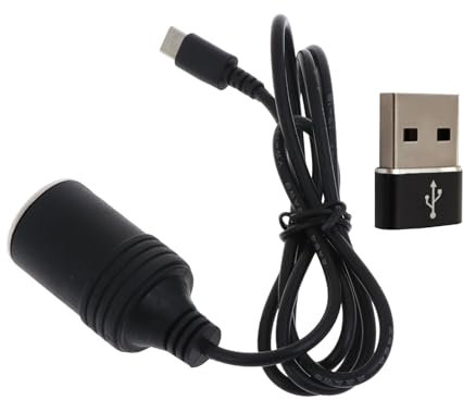 Gissroys USB till 12 V DC adapter USB typ C hane till 12 V bil cigaretter tändare uttag hona strömomvandlare spänningar omvandlare