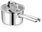 Joyfair 14cm Saucepan, 1L Stainless Steel Tri-Ply Sauce Pan with Glass Lid, Induction/Gas/Electric/Ceramic/Halogen Safe Small Milk Pan for Kitchen Cooking Boiling Stewing, Non Toxic & Easy to Clean