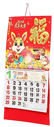 DIKACA Wandkalender 2023 Hängender Mondkalender Jahreskalender-anhänger Mondkalender An Der Wand Kalender Im Chinesischen Stil Kalender Schmücken Mond Mondkalender Papier