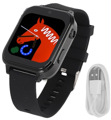 Montre intelligente éducative 4G pour enfants avec caméra IPS de 4,3 cm, appel vidéo, lecteur de musique, podomètre, réveil, traqueur d'activité pour garçons et filles âgés de 6 à 13 ans