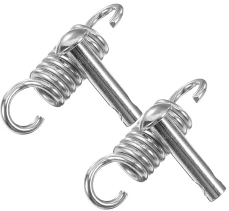 Warmhm 2 Ensembles Crochets de Suspension à Ressort pour Chaises Suspendues Hameçons Acier Robuste avec Pince Accessoires de Balancelle et Hamac pour Intérieur et Extérieur