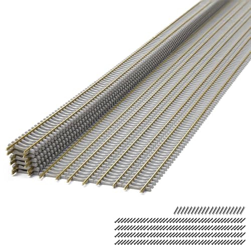 Evemodel Traccia H0, 1:87, 1 m, flessibile, per il mondo delle ferrovie in miniatura, paesaggio ferroviario, modellismo, decorazione (10/Pkg)