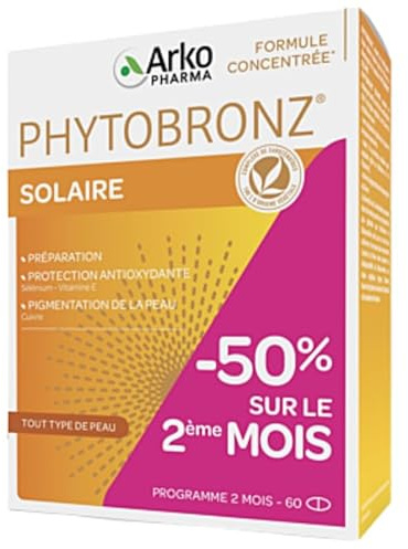 Arkopharma Phytobronz preparatore solare 60 capsule 50% sul 2 ° mese