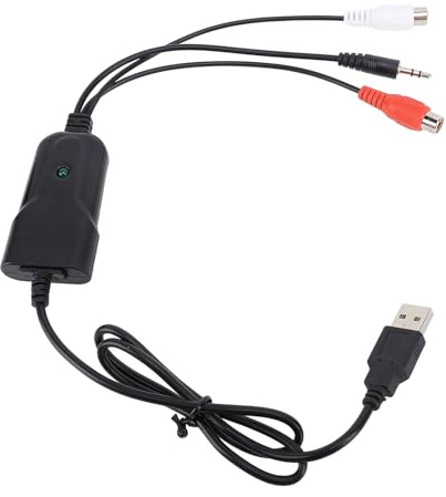 XUMIUZIY Acquisitore USB Ad Alta Frequenza di Campionamento |Convertitore da Cassetta a MP3 Acquisizione con Interfaccia AV da 3,5 Mm