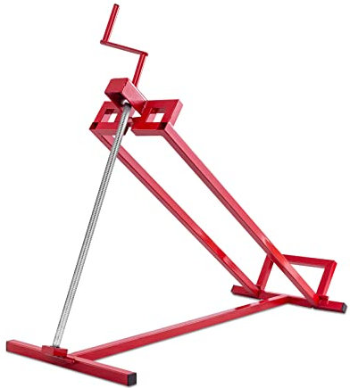COSTWAY Sollevatore per Rasaerba Sollevamento per Trattore Tagliaerba, Carico Fino a 400 kg (Rosso)