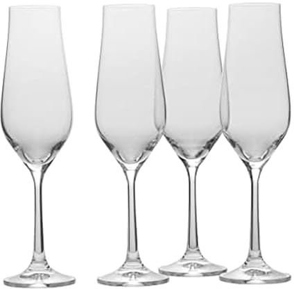 Mikasa Grace Set of 4 Champagne Flutes, 8-Ounce