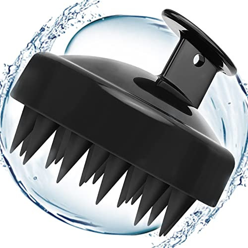 Massaggiatore Cuoio Capelluto, Massaggiatore Capelli in Silicone, Shampoo a Secco, Spazzola Capelli ricci e lisci, Pulizia profonda e Esfoliazione Delicata, Stimola la Crescita Capelli