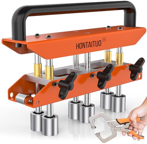 HONTAITUO Drei-Stationen-Kantenbiegemaschine, 0–90 ° Biegewinkel, Biegewinkel, Metall, Dachmaterialien, verstellbar für 16 bis 102 mm Biegungen aus 29 bis 22 Gauge Stahl, großer Blechbieger