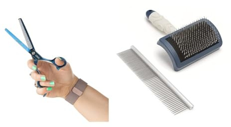 Bundle of Mikki Doodle Single Thinning Scissors + Mikki Doodles Grooming Kit