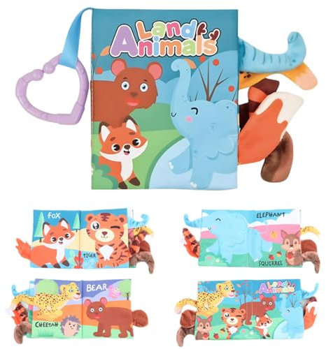 IKOPFLN Babyspielzeug fühlbuch baby knisterbuch baby Babybuch Baby Stoffbuch Buch Spielzeug 3D Bilderbuch Stoffbücher Fühlbuch Knisterbuch Quiet Book Geschenk baby buch babyspielzeug 0-6 monate