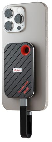 Netac ZX20 II 2TB Portable SSD 2TB NVMe SSD External Hard Drive,USB 3.2-C,Read Speeds up to 2000MB/s, External Solid State Drives (Magnetic Design,Shock and Drop Resistant)