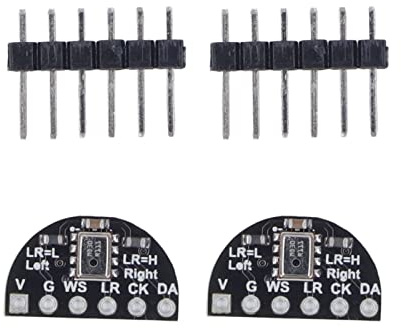 Zerodis 2 Ensembles de Modules de Microphone, Module de Microphone Omnidirectionnel D'interface I2S Réglable à Faible Bruit et Haute sensibilité pour MSM261S4030H0