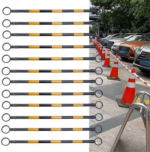 WEKONUMEX Conos de tráfico retráctiles, Paquete de 12 Conos de tráfico retráctiles Multicolores de 1,2 a 2 m