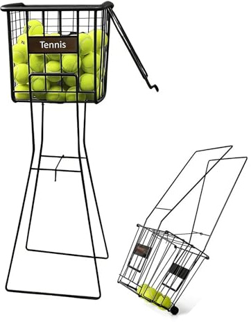 TRUNXUCL Chariot à Balle de Tennis à roulettes, Panier à Balle Tennis, Ramasse Balles de Pickleball, Ramasse Balles, Ramasseur de Balles de Pickleball