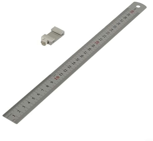 stop ruler marking gauge with steel ruler and positioning block for woodworking and crafts requiring accurate measurements