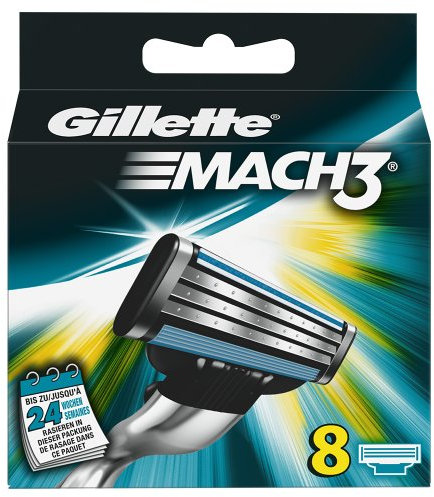 Auslaufmodell Gillette MACH3 Klingen 8 Stück